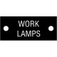 20912 - Cable tag. 'WORK LAMPS'. (5pcs)